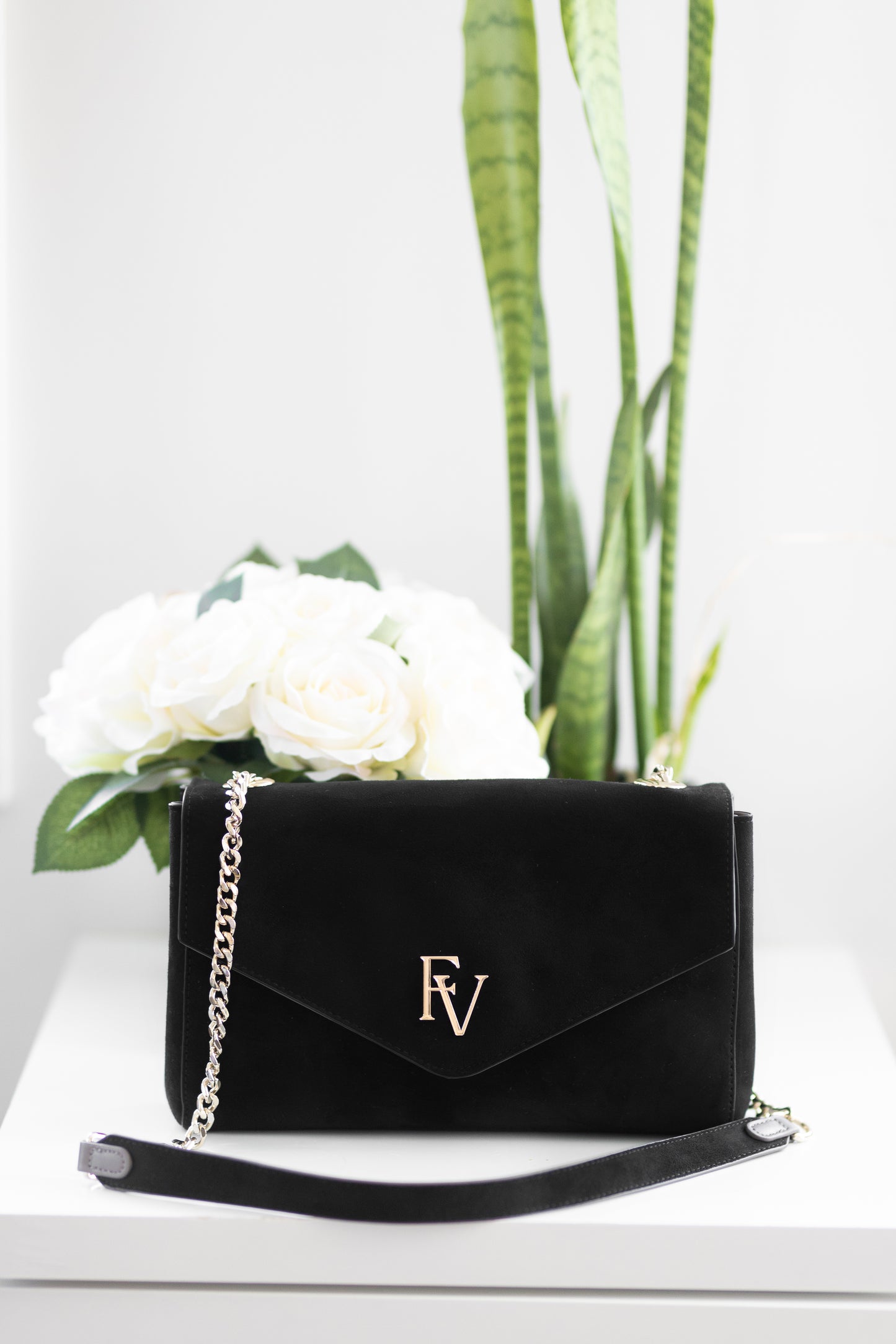 Sac à bandoulière, Collection Livianna, Taupe et noir