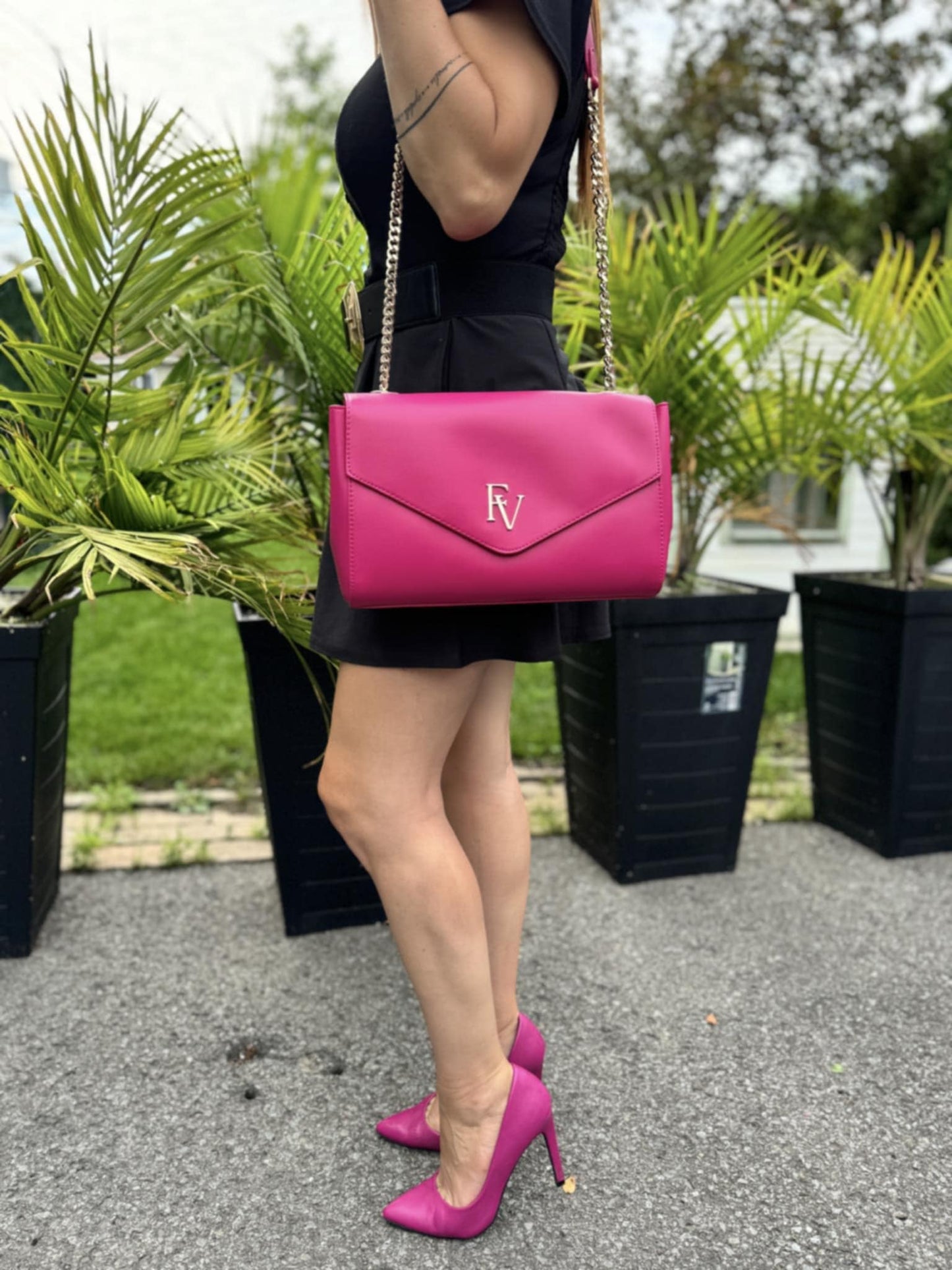 Sac à bandoulière, Collection Livianna, Rouge et Rose