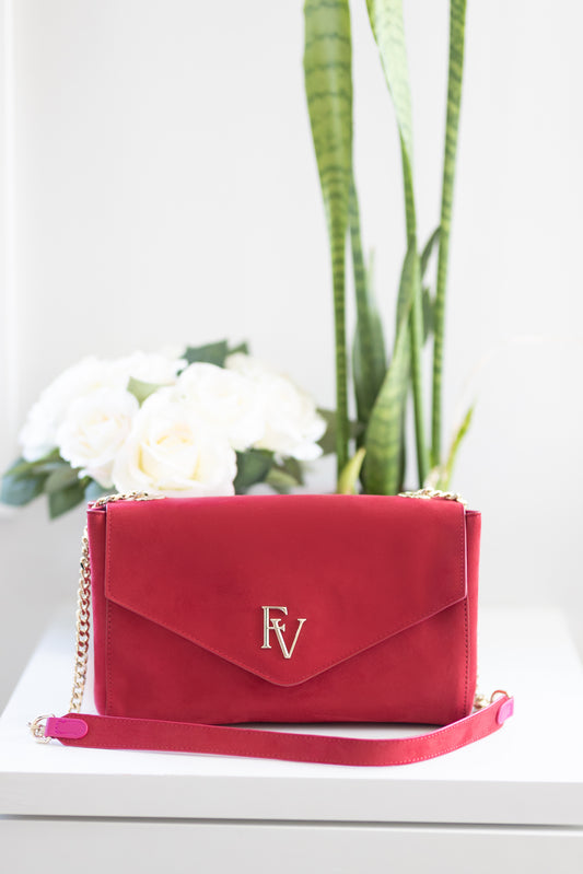 Sac à bandoulière, Collection Livianna,  Rouge et Rose