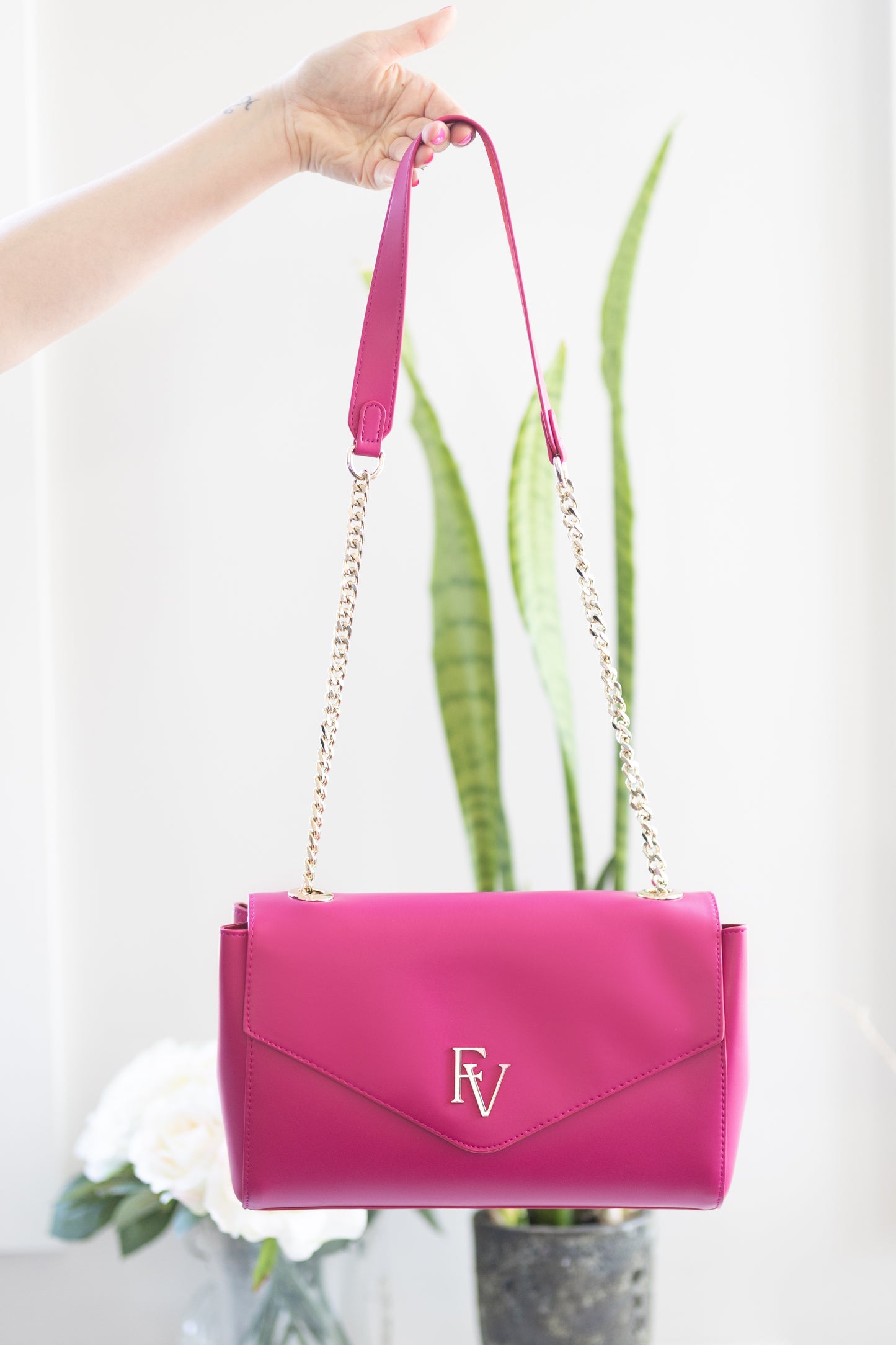 Sac à bandoulière, Collection Livianna,  Rose et Rouge