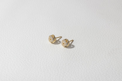 Boucles d'oreilles Bouton d'or