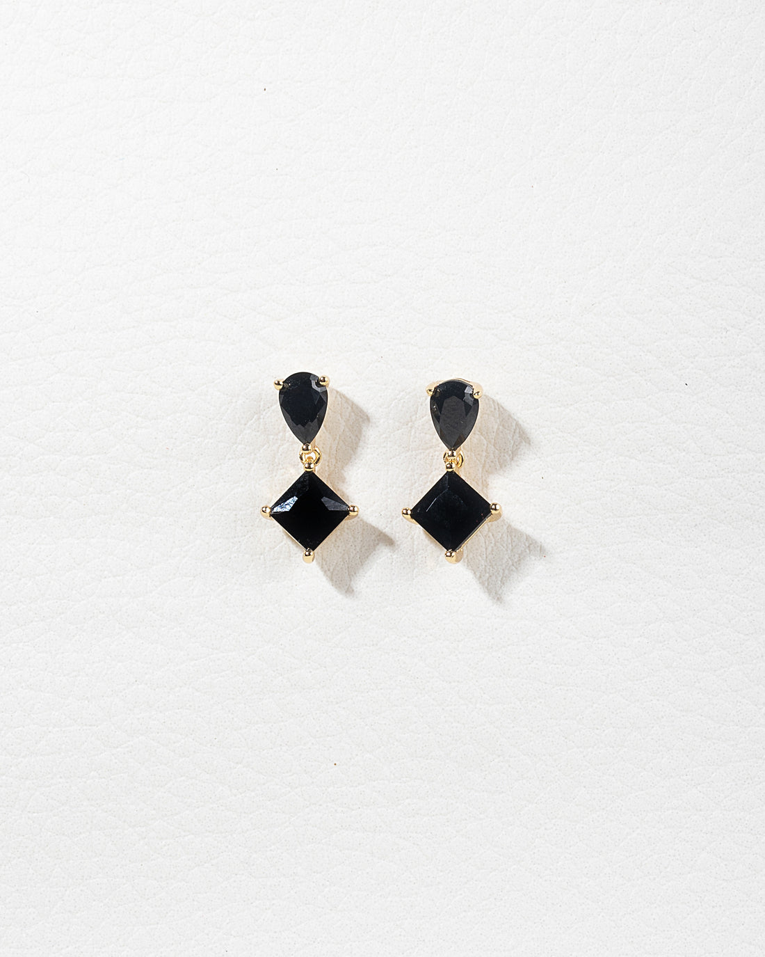 BLK Boucles d'oreilles carrées doubles