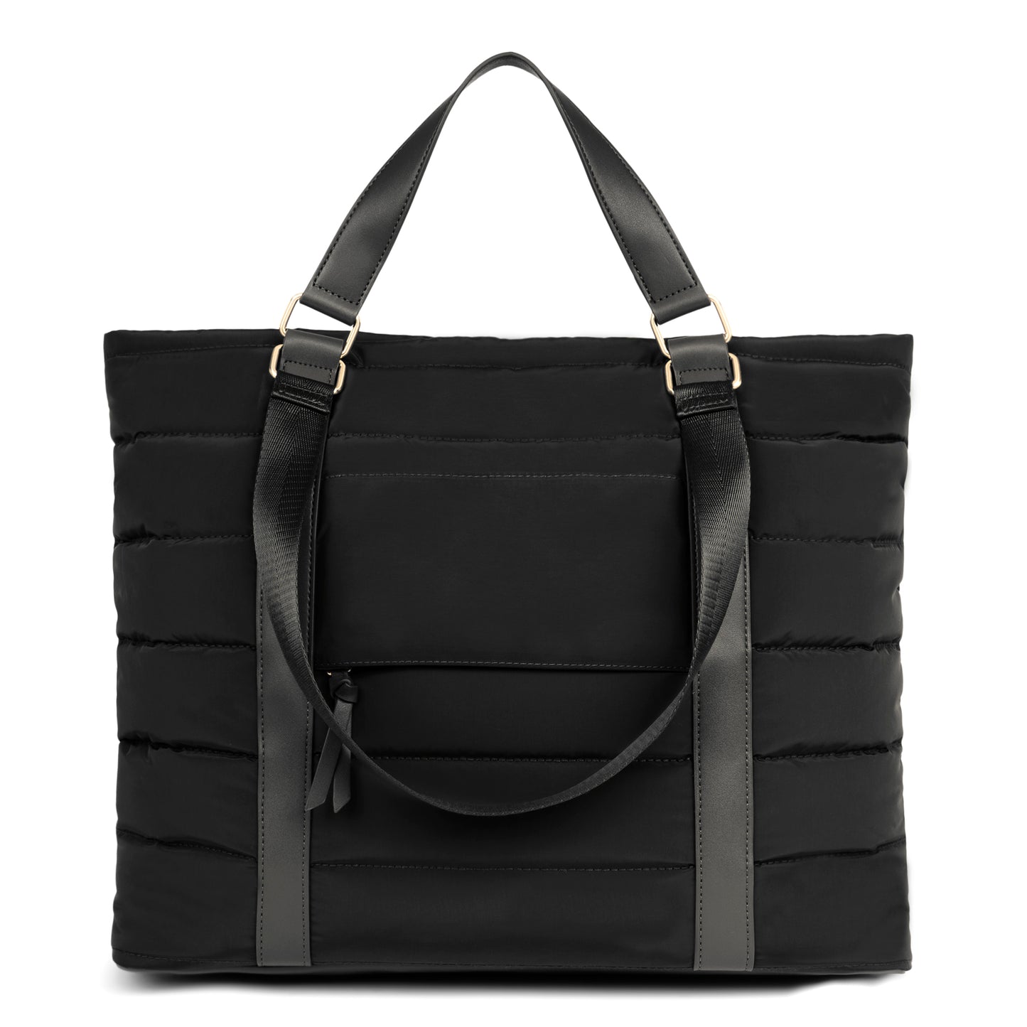 Sac tote matelassé noir