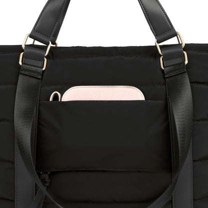 Sac tote matelassé noir