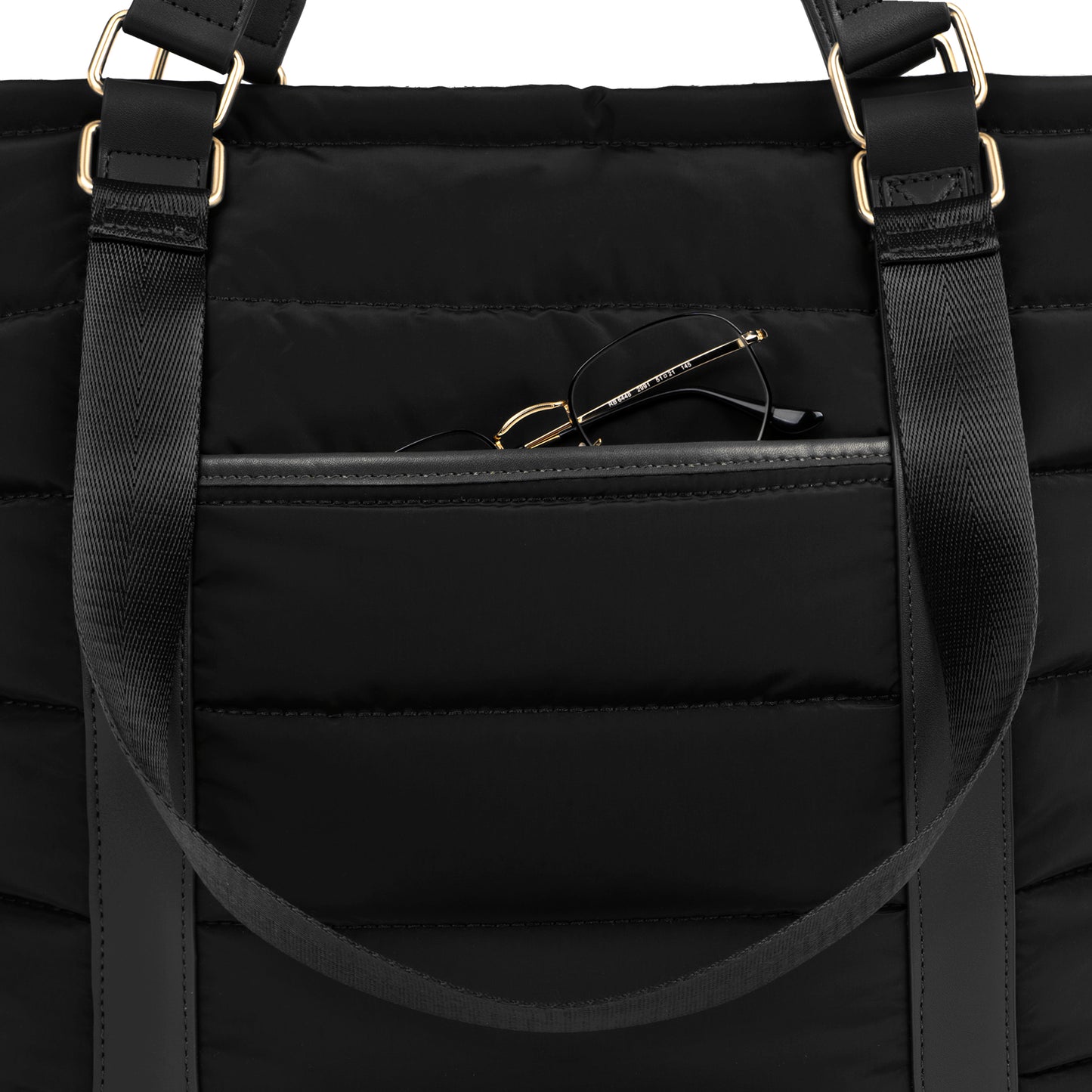 Sac tote matelassé noir