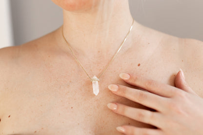 Collier de protection quartz et mauvais oeil