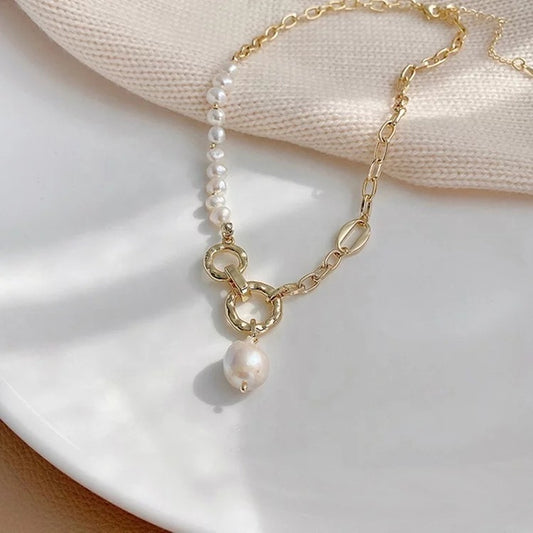 Collier plaqué or 14k et perles OT