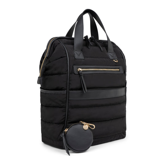 Sac à dos matelassé noir